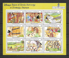 Disney St Vincent Gr 1992 Tales Of Ungle Scrooge - The Pied Piper Of Hamelin Sheetlet MNH - Disney