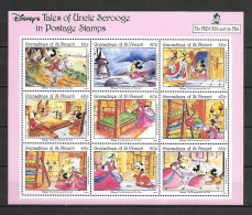 Disney St Vincent Gr 1992 Tales Of Ungle Scrooge - The Princess And The Pea Sheetlet MNH - Disney