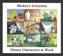 Disney St Vincent Gr 1996 Mickey's Scientists Sheetlet (WITHOUT LABEL) MNH - Disney