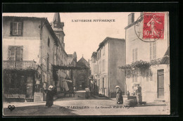 CPA Maringues, La Grande Rue Et L`Eglise  - Maringues