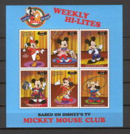 Disney St Vincent Gr 1998 Mickey - Weekly Hi-lites Sheetlet MNH - Disney