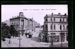 AK Sofia, Rue De Commerce, Strassenbahn  - Tramways