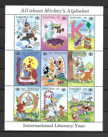 Disney Tanzania 1990 International Literacy Year Sheetlet #2 MNH - Disney