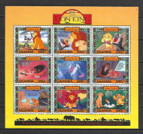 Disney Uganda 1994 Lion King Sheetlet #2 MNH - Disney