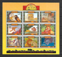 Disney Uganda 1994 Lion King Sheetlet #3 MNH - Disney