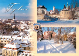 73620701 Teplice Panorama Kolestuj Tuermchen Mit Vogeltreppe Kolostuj Brunnen Un - Czech Republic