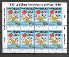 Disney Set Togo 1980 50th Anniversary Of Pluto Sheetlet Of 8 MNH - Disney