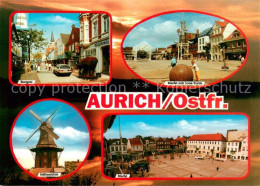 73619927 Aurich Ostfriesland Burgstrasse Markt Mit Sous Turm Stiftsmuehle Markt  - Aurich