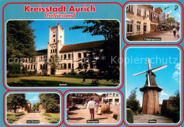 73619926 Aurich Ostfriesland Schloss Fussgaengerzone Am Schloss Marktplatz Muehl - Aurich