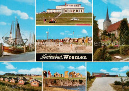 73619909 Wremen Segelschiff Hotel Strand Kirche Bungalows Wremen - Sonstige & Ohne Zuordnung