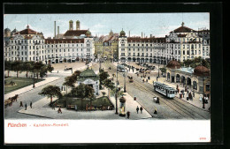 AK München, Karlsthor-Rondell Mit Strassenbahn  - Tramways