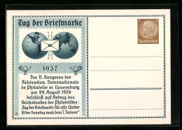 AK Ganzsache: Tag Der Briefmarke 7. Januar 1937  - Sellos (representaciones)