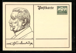 AK Paul Von Hindenburg Im Profil, Ganzsache  - Briefkaarten