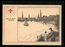 Künstler-AK Hamburg, Rotkreuz-Spende  - Rode Kruis