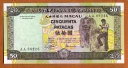 1992 // MACAU // BANCO NATIONAL ULTRAMARINO // CINQUENTA PATACAS // SPL / AU - Macau