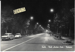 Emilia Romagna-imola Viale Andrea Costa Veduta Viale In Notturna Auto Epoca Anni 60 - Imola