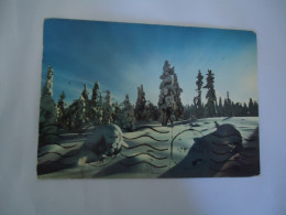 FINLAND   POSTCARDS 1974 KUULTOKUVA    SNOWY FOREST COSTUMES STAMPS     MORE  PURHASES 10% DISCOUNT - Finnland