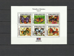 ZIMBABWE 2001 BUTTERFLIES - Zimbabwe (1980-...)