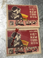 SOUTH VIETNAM Stamps(1966-LALUTTE ET LA CONS TRUCTION-0d80) Piled ERROR(printing)1 STAMPS-vyre Rare - Vietnam