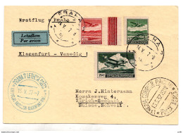 I° Volo Praga/Venezia Del 15.5.37 - Aerogramma - Marcofilía (Aviones)