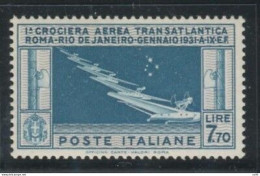 Posta Aerea Lire 7,70 Crociera Balbo Molto Fresco Ben Centrato - Ungebraucht