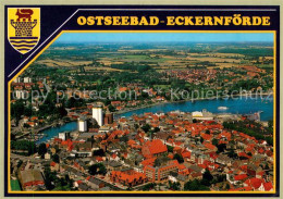 73618185 Eckernfoerde Ostseebad Wappen Fliegeraufnahme Eckernfoerde - Eckernförde