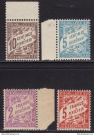 1937-41 ANDORRA FRANCESE,  Tasse N° 17/20  4 Valori  MNH/** - Andere & Zonder Classificatie