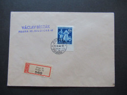 Böhmen Und Mähren 1944 Mi.Nr.135 Unterrandstück EF FDC Stempel Vom Ersttag 15.3.1944 Einschreiben Prag 32 - Briefe U. Dokumente