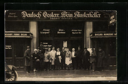 Foto-AK Wien, Deutsch Oesterr. Wein Austerkeller Franz Diglas, Singerstr. 6  - Autres & Non Classés