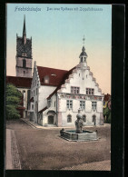 AK Friedrichshafen, Das Neue Rathaus Mit Zeppelinbrunnen  - Friedrichshafen