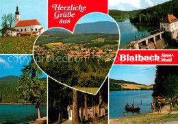 73617827 Blaibach Kirche Panorama Stauwehr Seepartie Blaibach - Autres & Non Classés