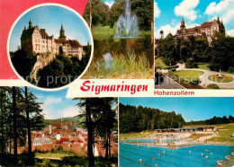 73617594 Sigmaringen Mit Schloss Der Fuersten Von Hohenzollern Und Schwimmbad Si - Sigmaringen