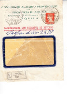 ITALIA 1940 - Raccomandata  RR  Da  Aquila - Storia Postale