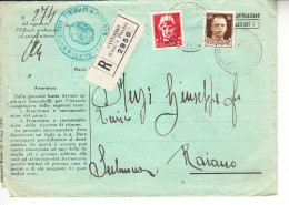 ITALIA 1936 - Raccomandata  Da Viterbo A Raiano - Sulmona - Storia Postale