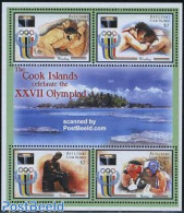 Aitutaki 2000 Olympic Games Sydney 4v M/s, Mint NH, Sport - Boxing - Olympic Games - Pugilato