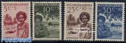 Dutch New Guinea 1957 Child Welfare 4v, Mint NH, Health - Transport - Health - Ships And Boats - Boten