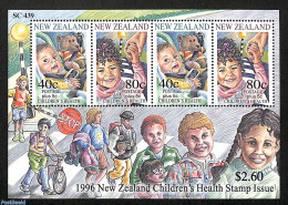 New Zealand 1996 Health S/s With Teddy Bears, Mint NH, Health - Nature - Transport - Various - Health - Bears - Traffi.. - Unused Stamps