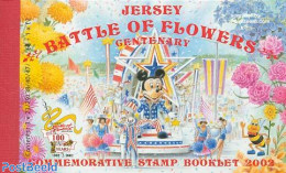 Jersey 2002 Flower Festival Booklet, Mint NH, Nature - Sport - Cats - Flowers & Plants - Playing Cards - Stamp Booklet.. - Sin Clasificación