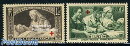 France 1940 Red Cross 2v, Unused (hinged), Health - Health - Red Cross - Nuevos