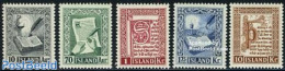 Iceland 1953 Old Manuscripts 5v, Mint NH, Art - Books - Handwriting And Autographs - Ongebruikt