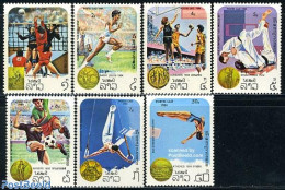 Laos 1984 Olympic Games 7v, Mint NH, Sport - Basketball - Football - Gymnastics - Judo - Olympic Games - Volleyball - Basketbal