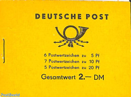 Germany, DDR 1957 5 Years Plan Booklet, Stamps With WM3, Mint NH, Stamp Booklets - Nuevos