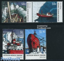 Australian Antarctic Territory 2003 Ships 4v (2v+[:]), Mint NH, Nature - Transport - Penguins - Ships And Boats - Ships