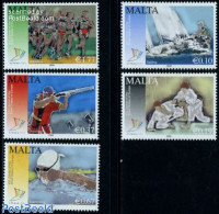 Malta 2009 Small European States Games 5v, Mint NH, History - Sport - Transport - Europa Hang-on Issues - Athletics - .. - Idées Européennes
