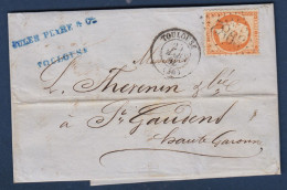 Napoléon N° 23 Oblit GC 3982 Sur Lettre De Toulouse - 1849-1876: Période Classique