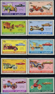 Fujeira 1971 Automobiles 10v, Mint NH, Transport - Automobiles - Coches