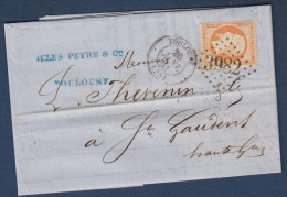 Napoléon N° 23 Oblit GC 3982 Sur Lettre De Toulouse - 1849-1876: Classic Period