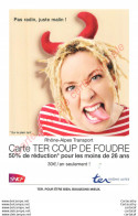 Carte Pub.  Carte TER COUP DE FOUDRE . - Advertising