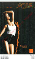 Carte Publicitaire .  RIHANNA Umbrella .  ORANGE . - Advertising