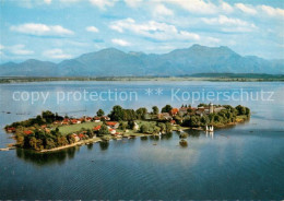 73617002 Chiemsee Fraueninsel Mit Hochfelln Und Hochgern Fliegeraufnahme Chiemse - Other & Unclassified